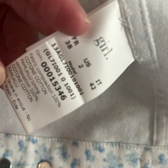 NWT Band of Outsiders Blue Wonder Printed Denim Jacket Size S - Picture 5 of 12